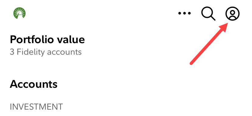 profile icon fidelity app