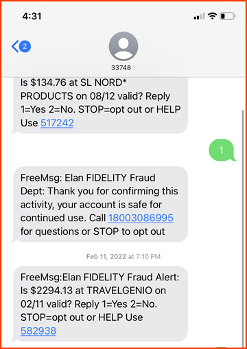 elan fidelity fraud alert