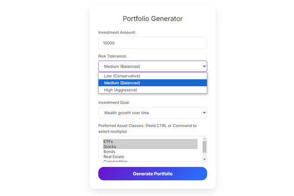 gpt portfolio generator